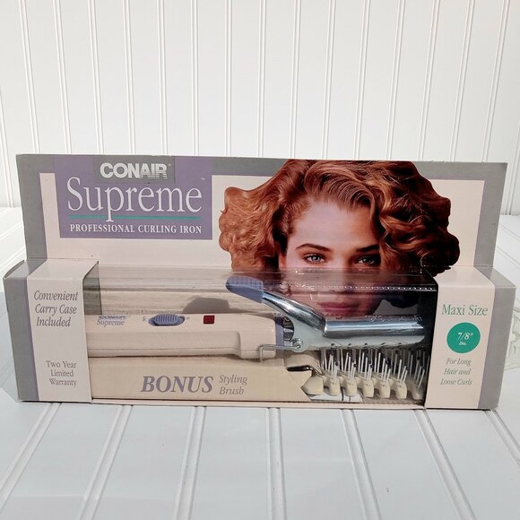 CONAIR Curling Iron Supreme Professional CD38B Pink Purple 1992 Vintage NEW - Picture 5 of 16